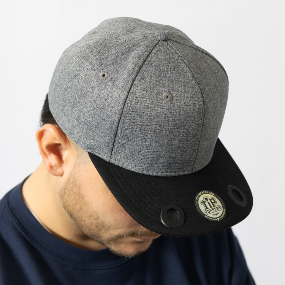 Grey Herringbone/Black